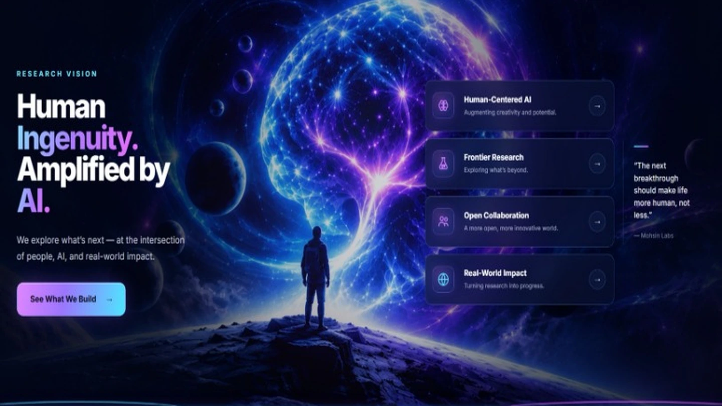 Mohsin Labs public website project preview one