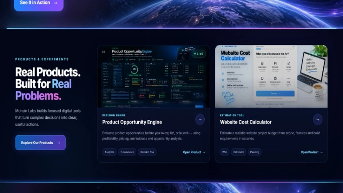 Mohsin Labs project preview three